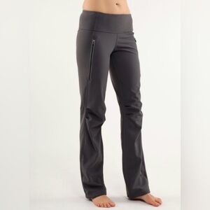 Lululemon Athletica Run Free Pants in Coal/Heathered Coal Size: 8
